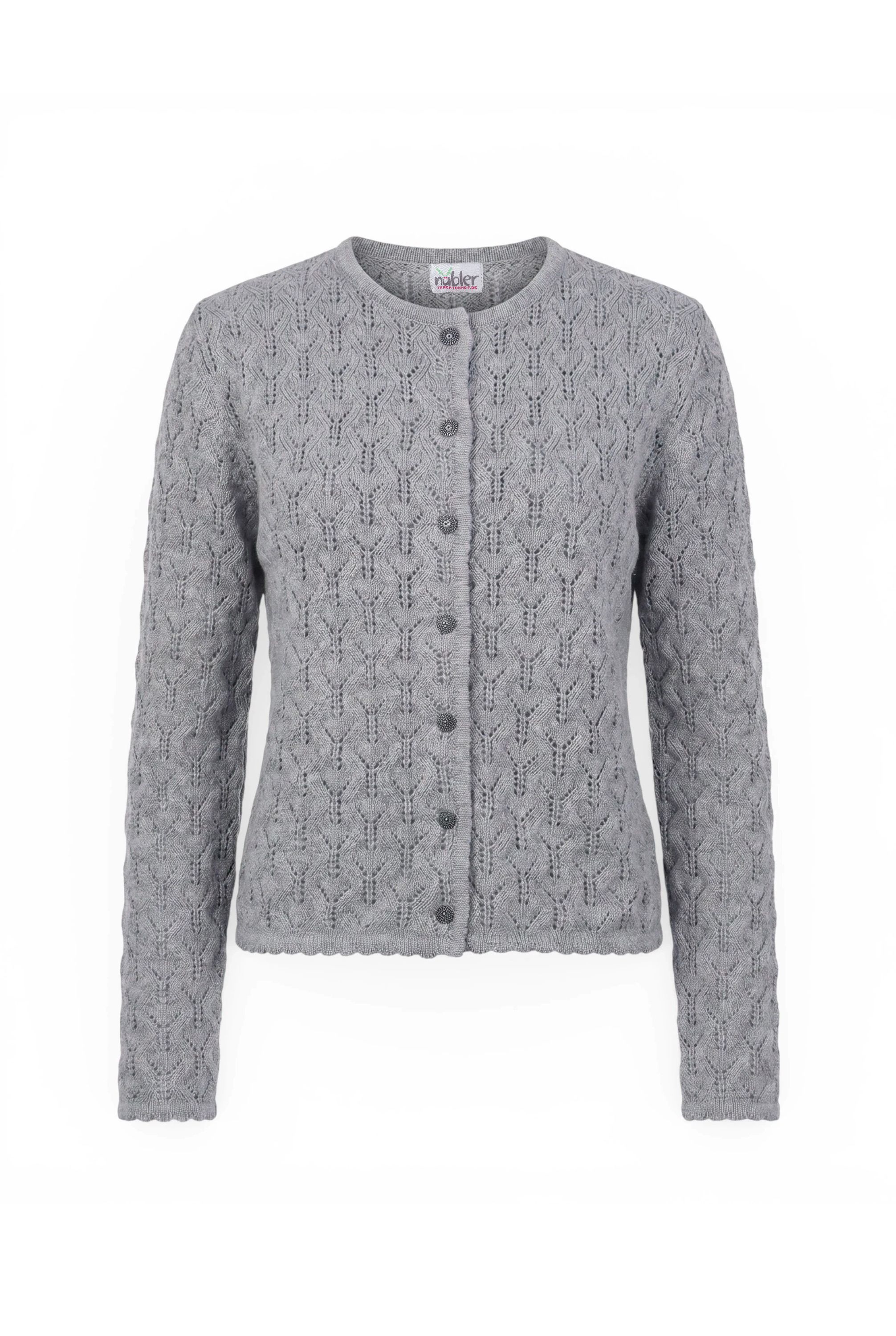 Cape Strickjacke Luise in Silber