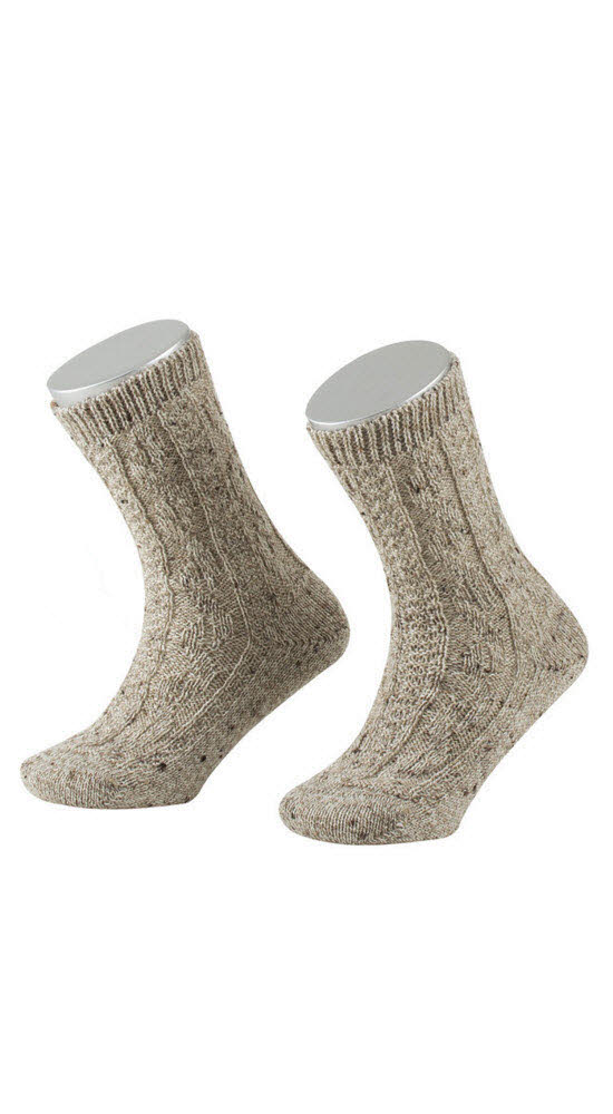 Kinder Socken Peter in Natur meliert von Dirks