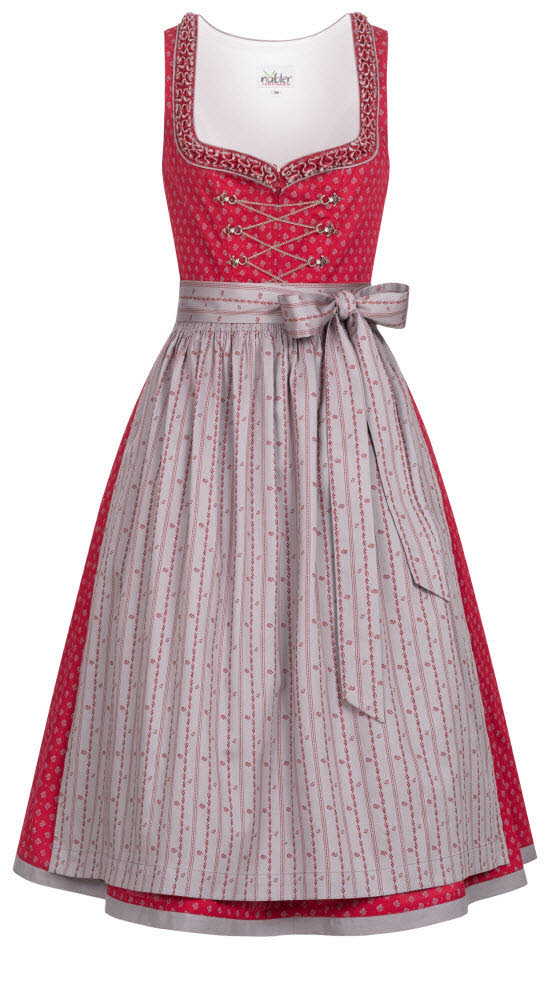 Dirndl midi Terres in Rot von Nübler