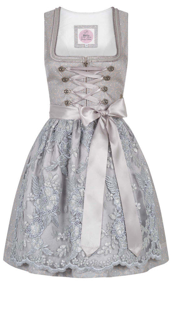 Mini Dirndl Wendi in Silber von Marjo