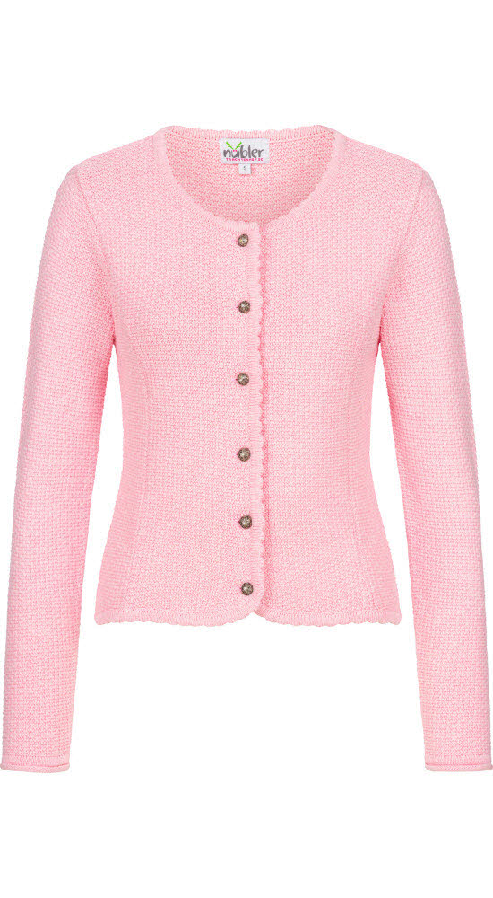 Strickjacke Langarm Yvonne in Rosa von Nübler