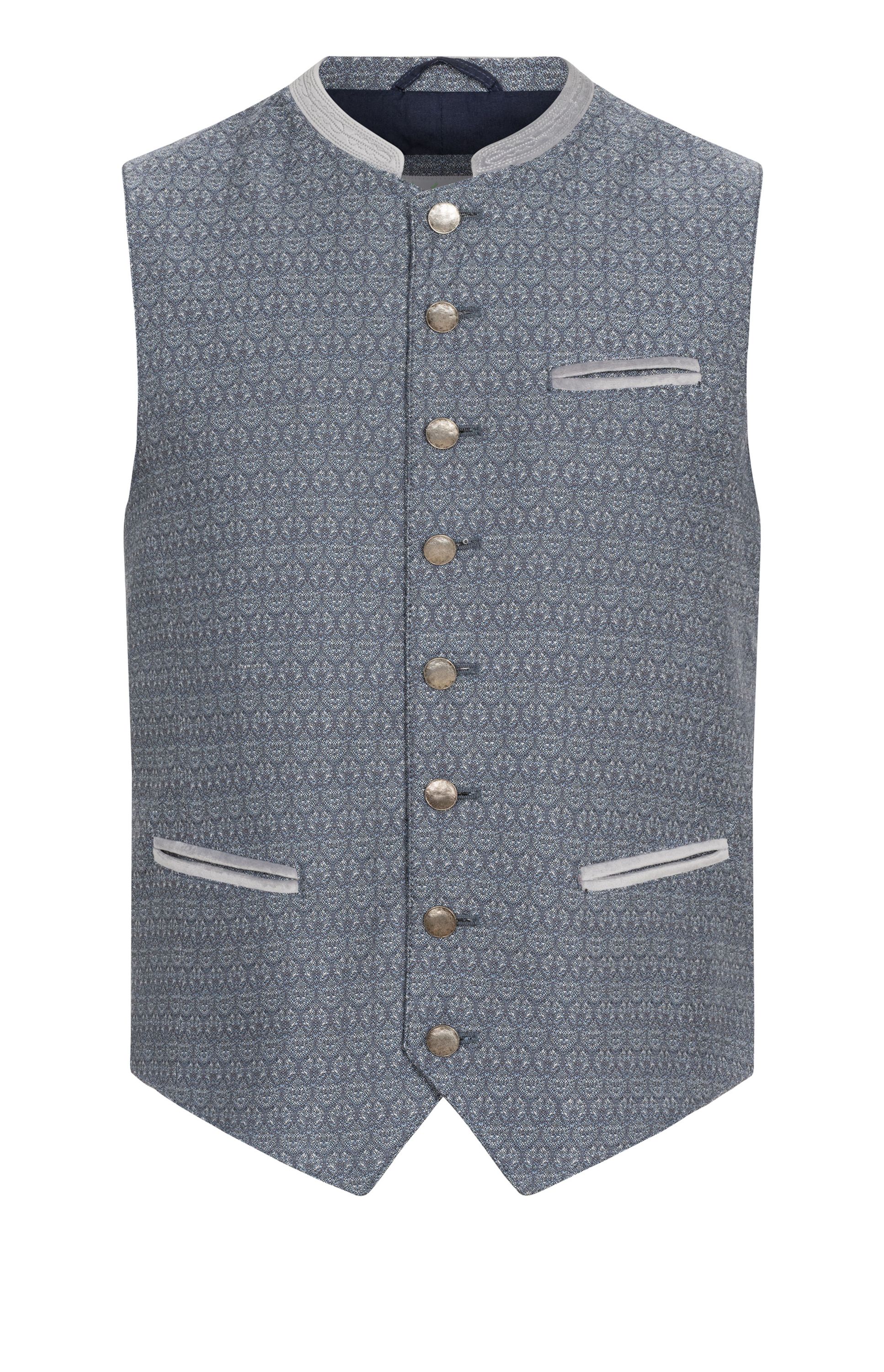 Trachtengilet Milo in Blau-Grau von Nübler