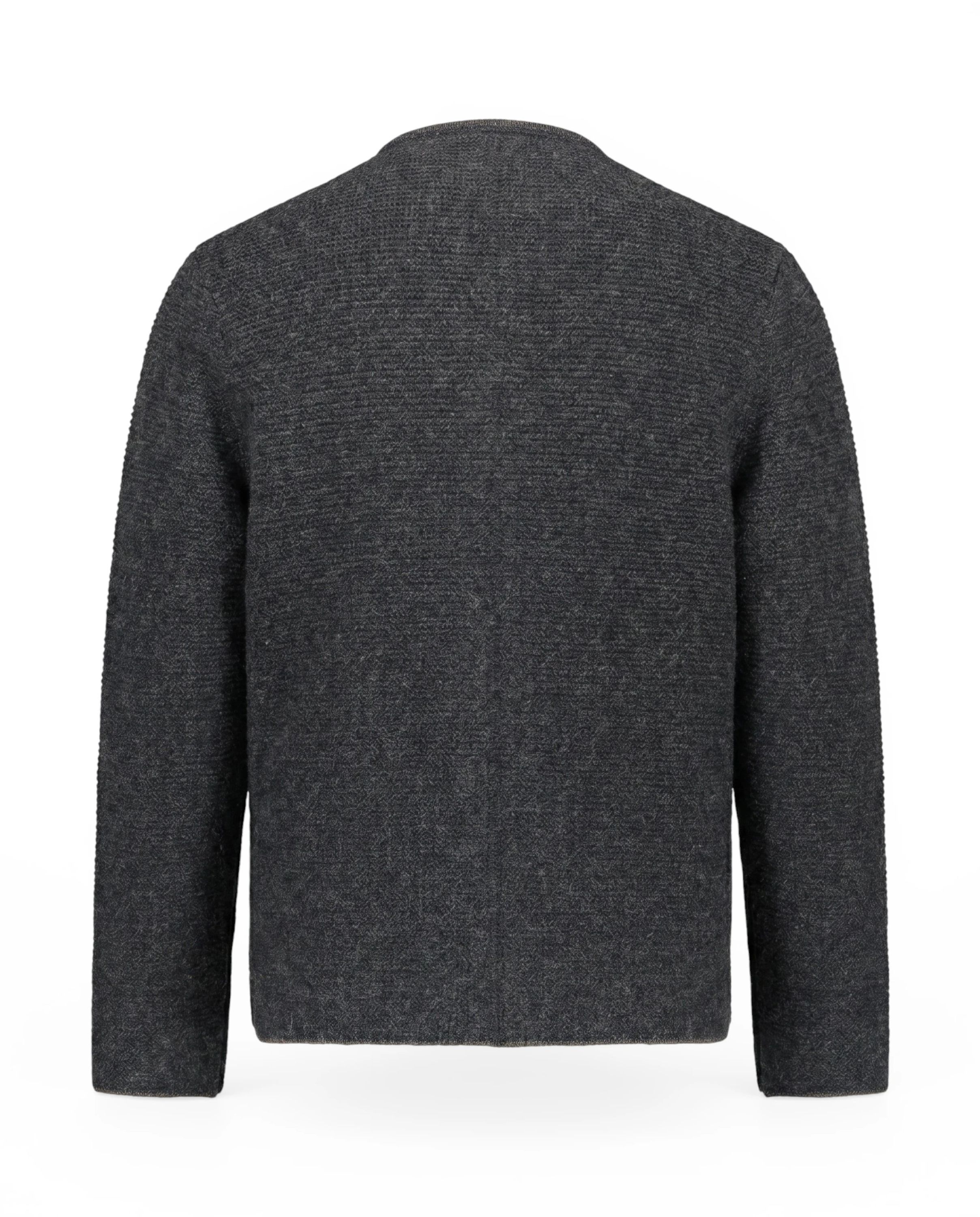 Herren Trachtenstrickjacke Langarm Hannes in Anthrazit