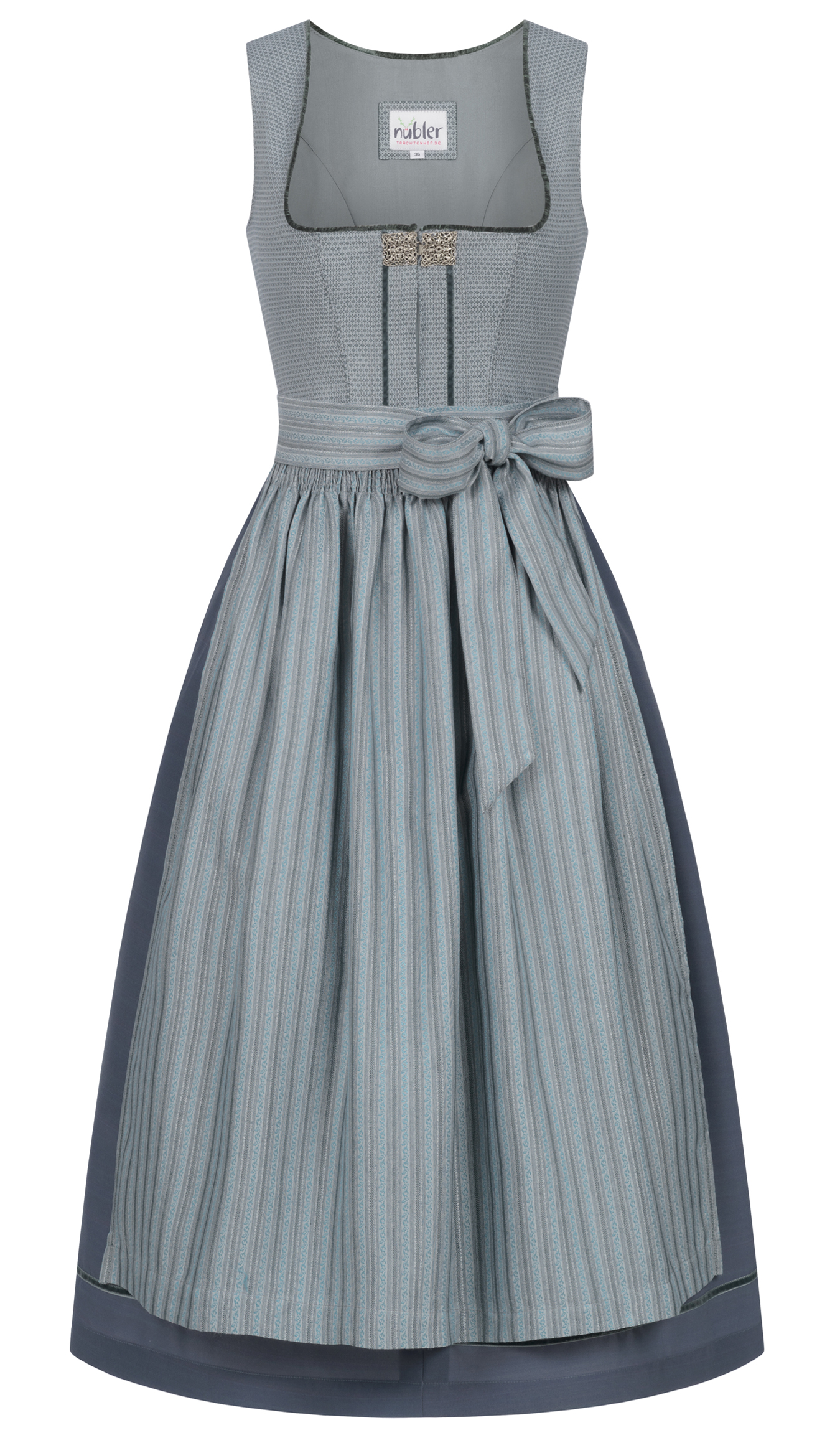 Langes Dirndl Gill in Silber von Nübler