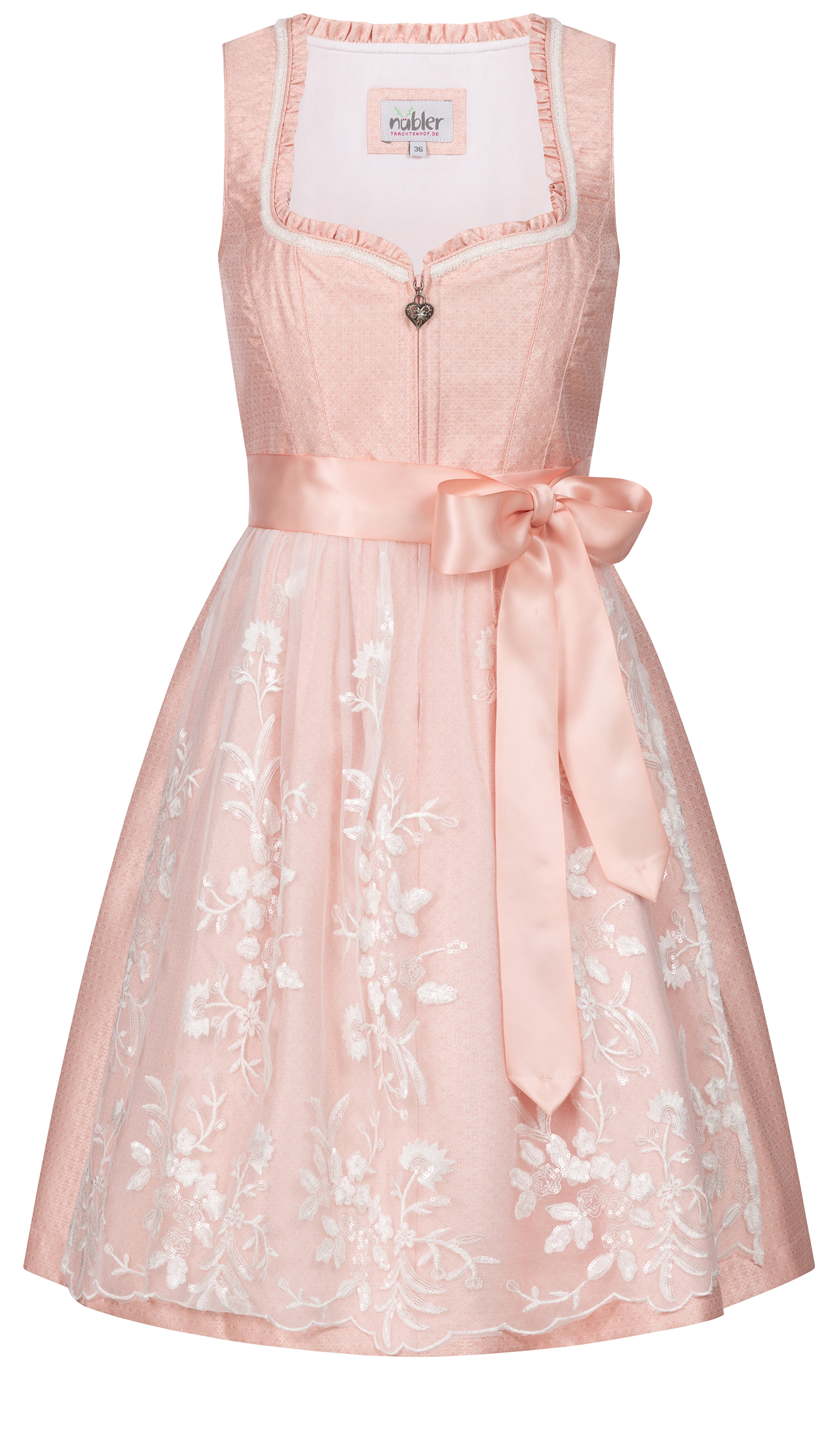 Midi Dirndl Gardi in Peach von Nübler