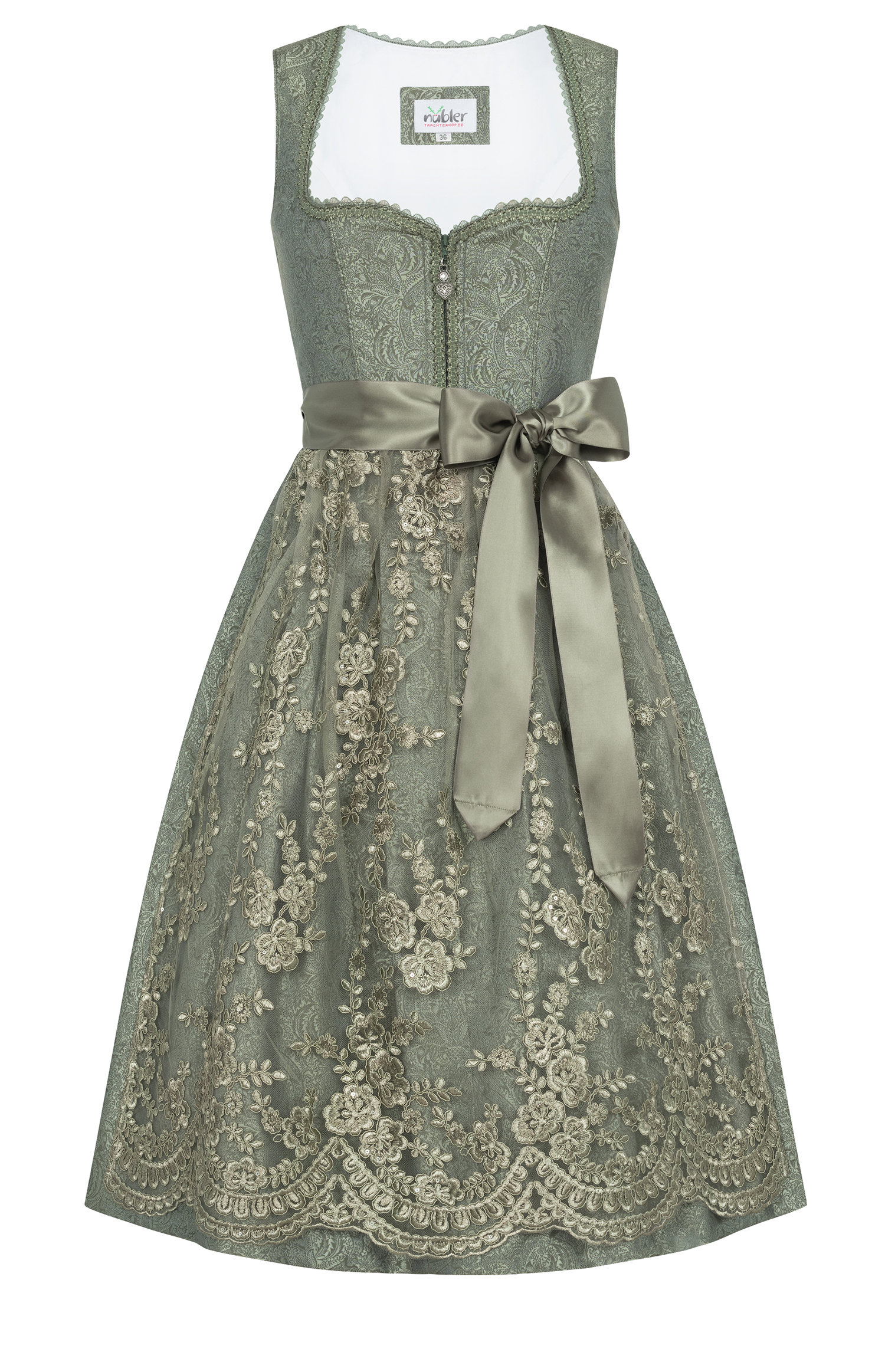 Midi Dirndl Fleurette in Olive