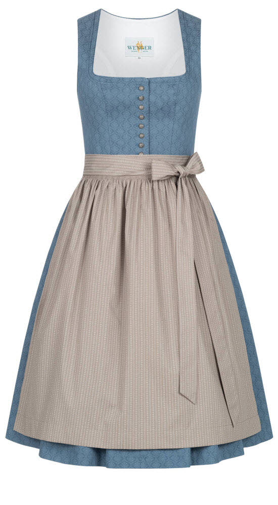 Midi Dirndl Ulla in Blau von Wenger