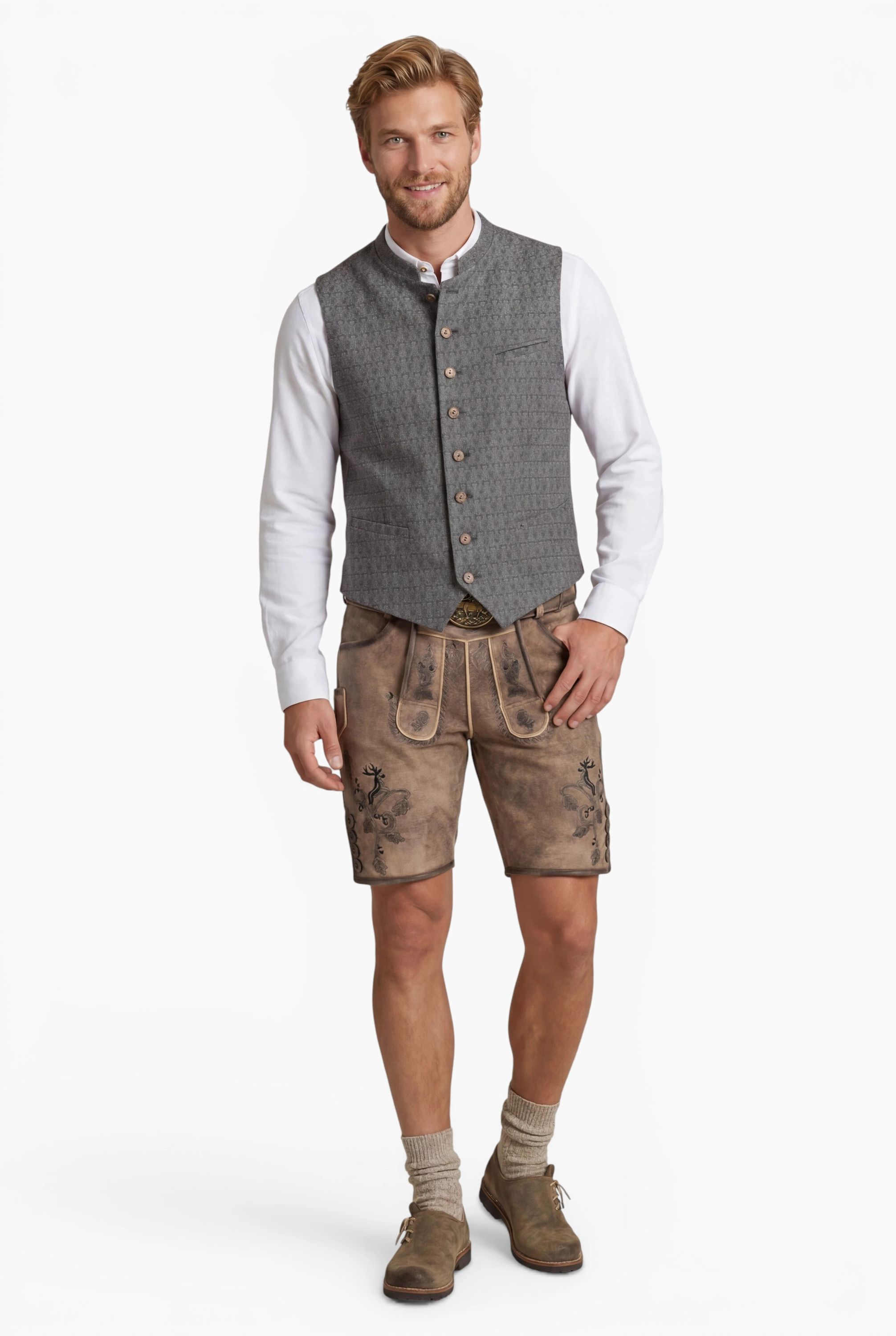 Gilet Marius in Mahagoni