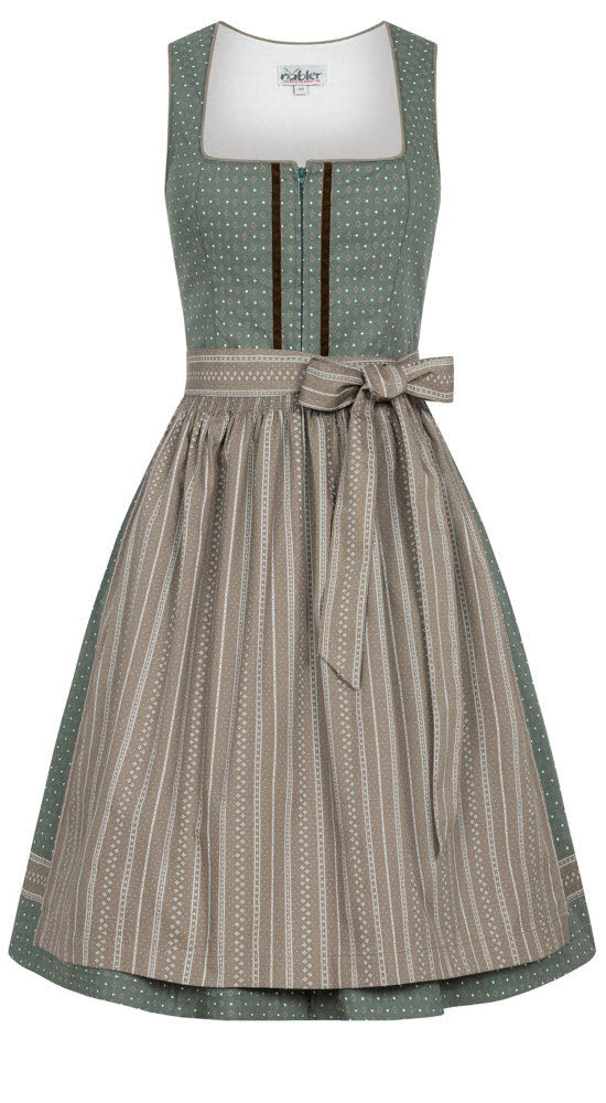Midi Dirndl Franzi in Salbei von Nübler