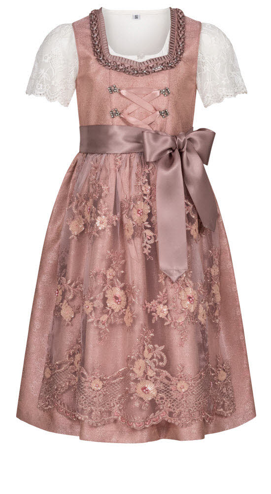 Kinderdirndl 3-teilig Sabrina in Rosa von Nübler