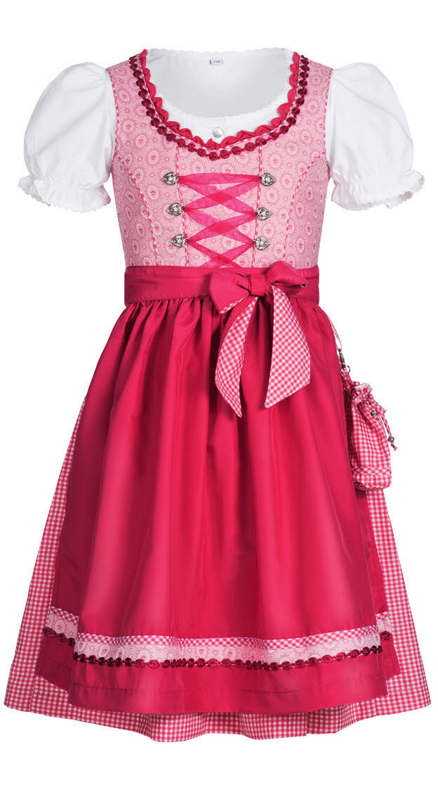 Kinderdirndl 3-teilig Nuria in Pink von Nübler