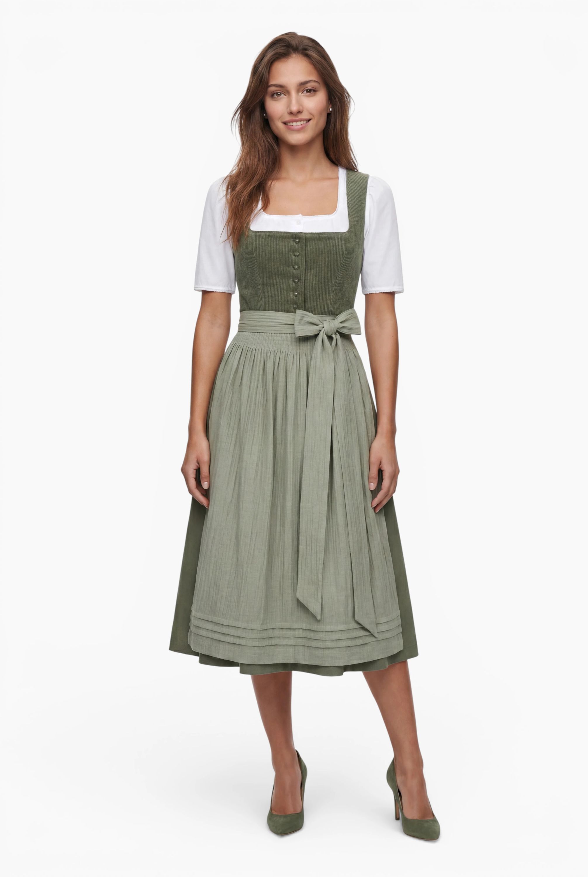 Mididirndl Kira in Oliv