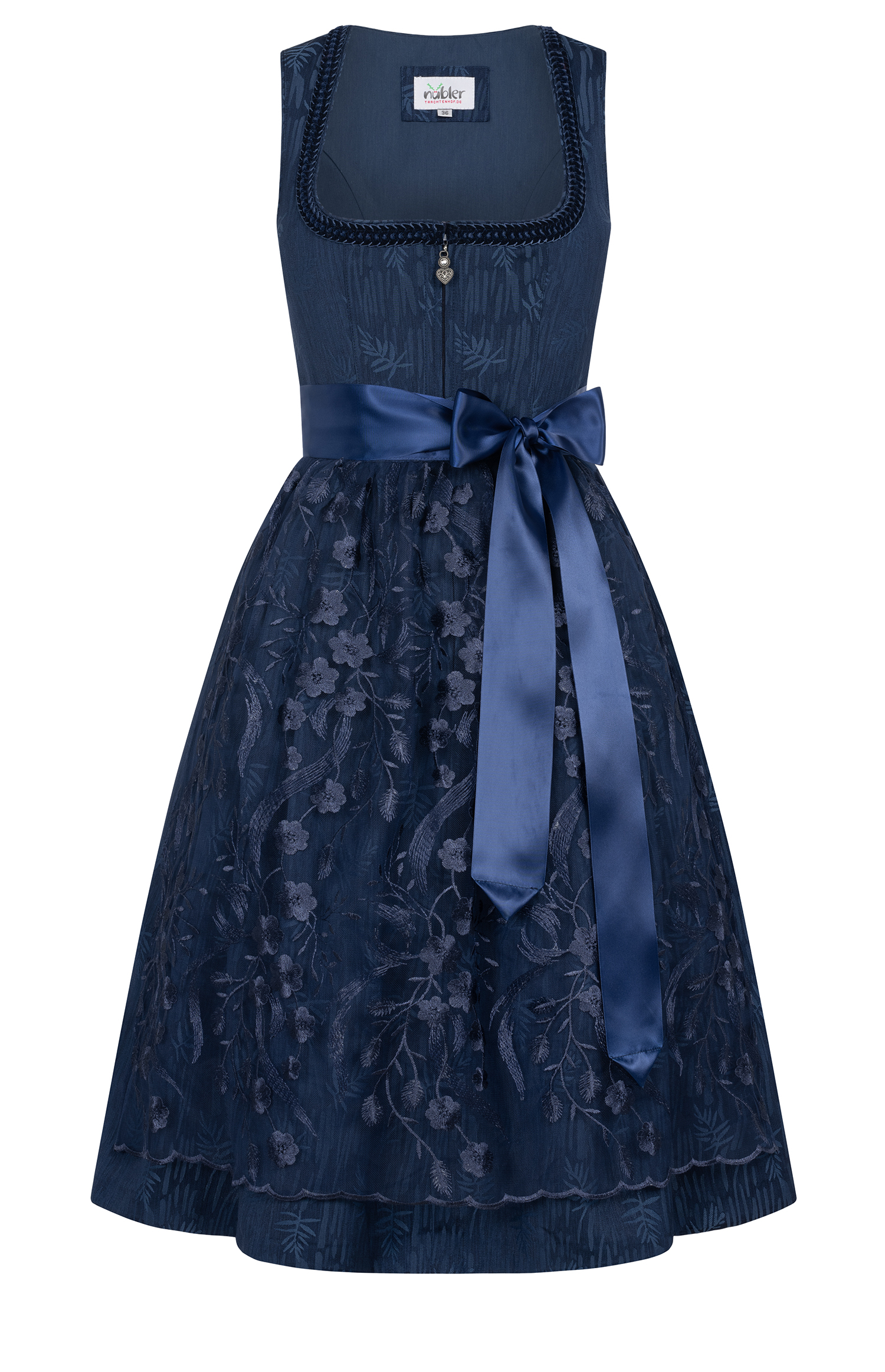 Midi Dirndl Floreta in Nachtblau von Nübler