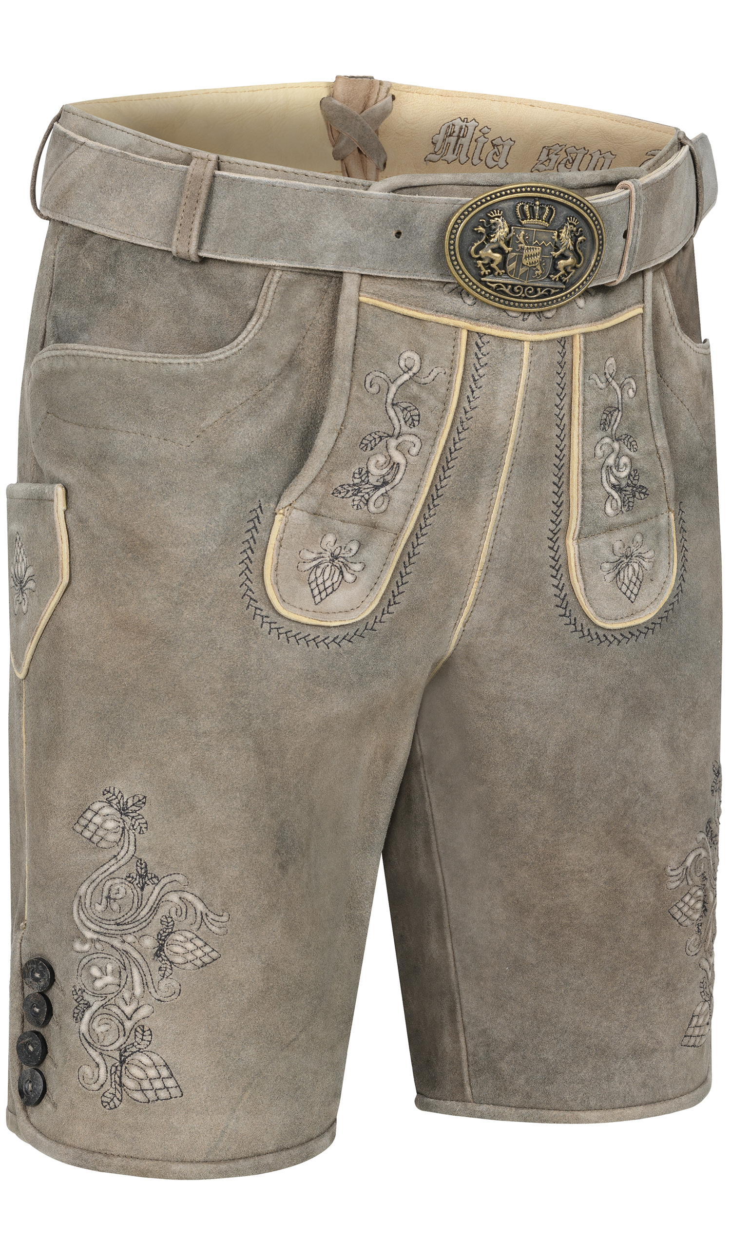 Lederhose kurz Konrad in Wurzelbraun von Nübler