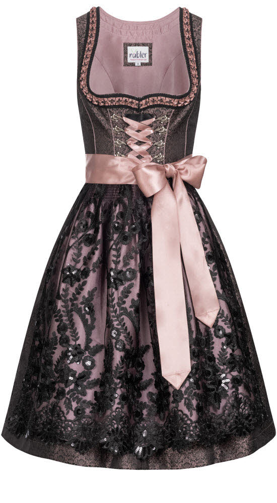 Dirndl midi Selina in Schwarz von Nübler