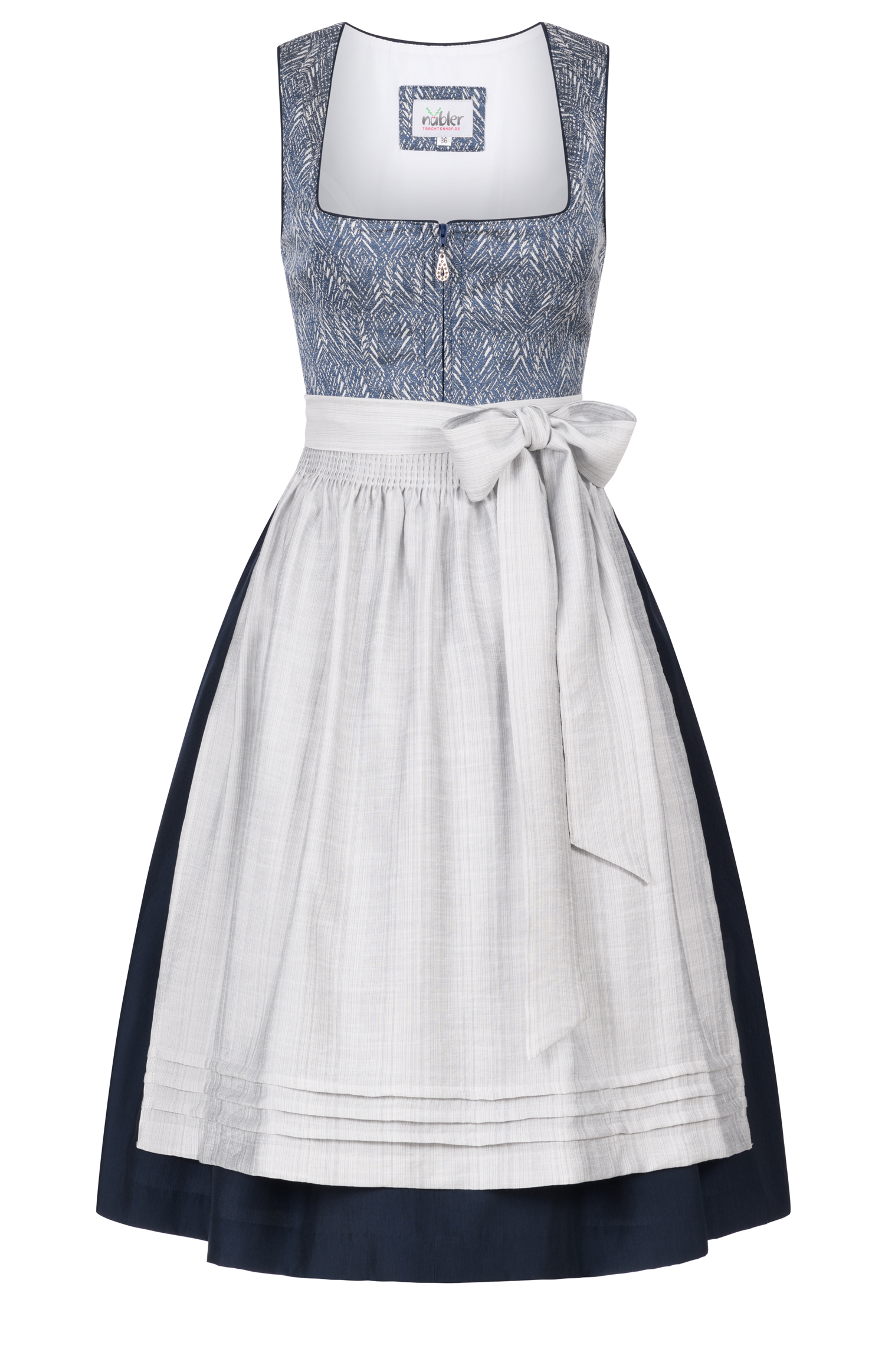 Midi Dirndl Frauke in Blau von Nübler