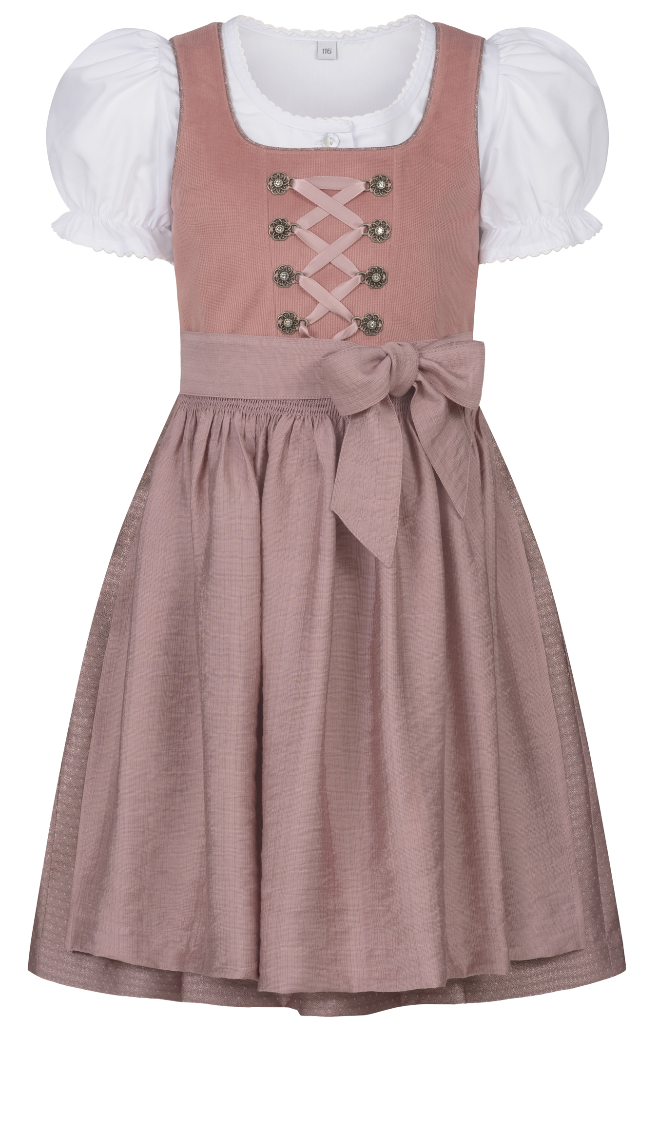 Kinderdirndl Kim in Peach, 3-teiliges Set
