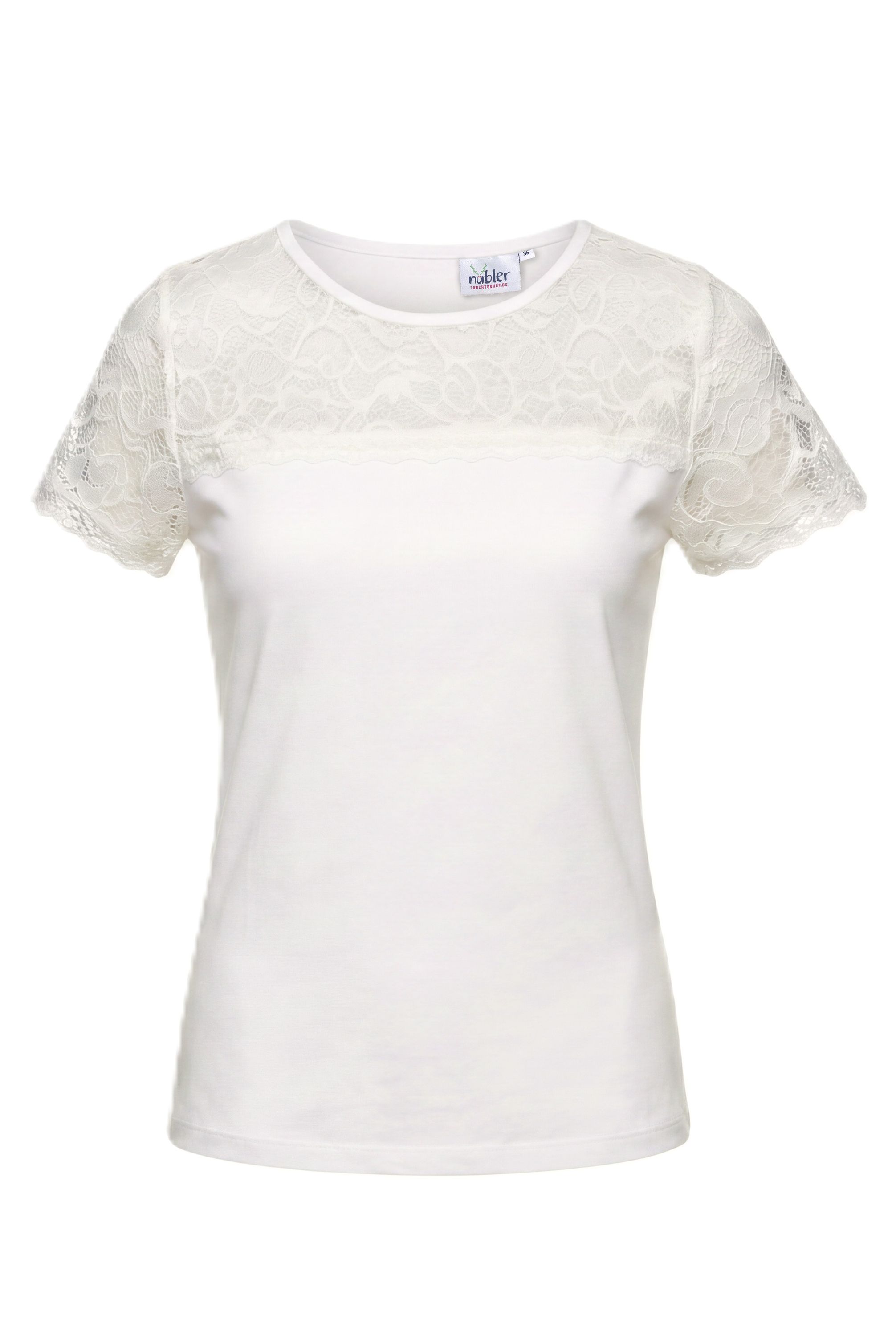 Trachtenshirt Kurzarm Bailey Offwhite