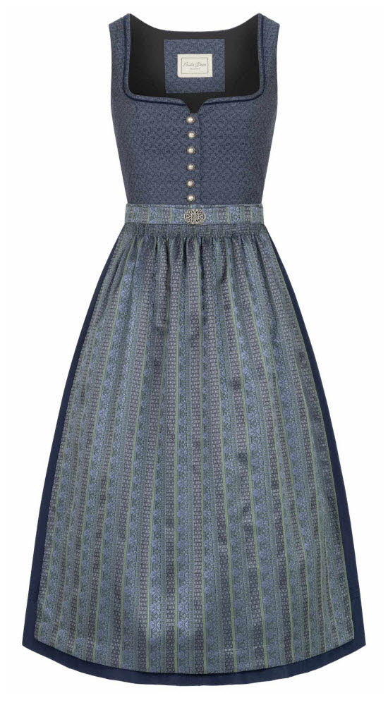 Dirndl lang Soey in Marine von Nübler