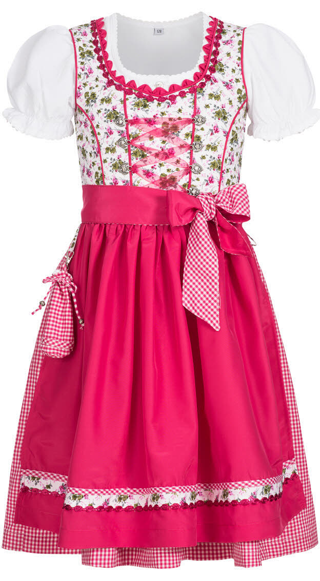 Kinderdirndl 3-teilig Natalie in Weiß von Nübler