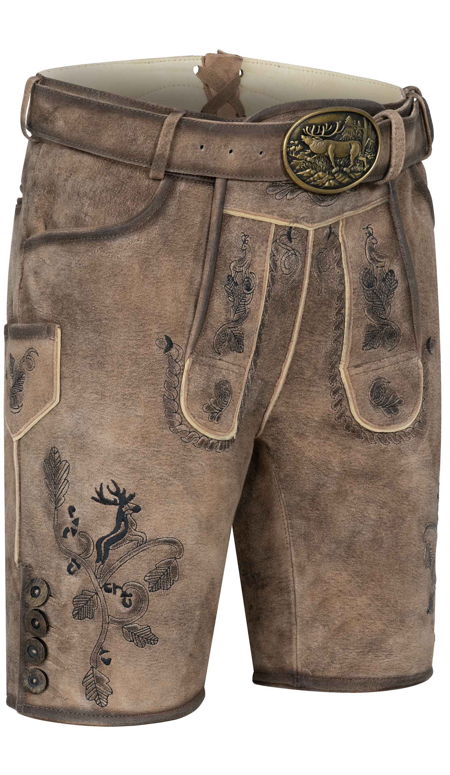 Lederhose kurz Linus in Haselnussbraun von Nübler