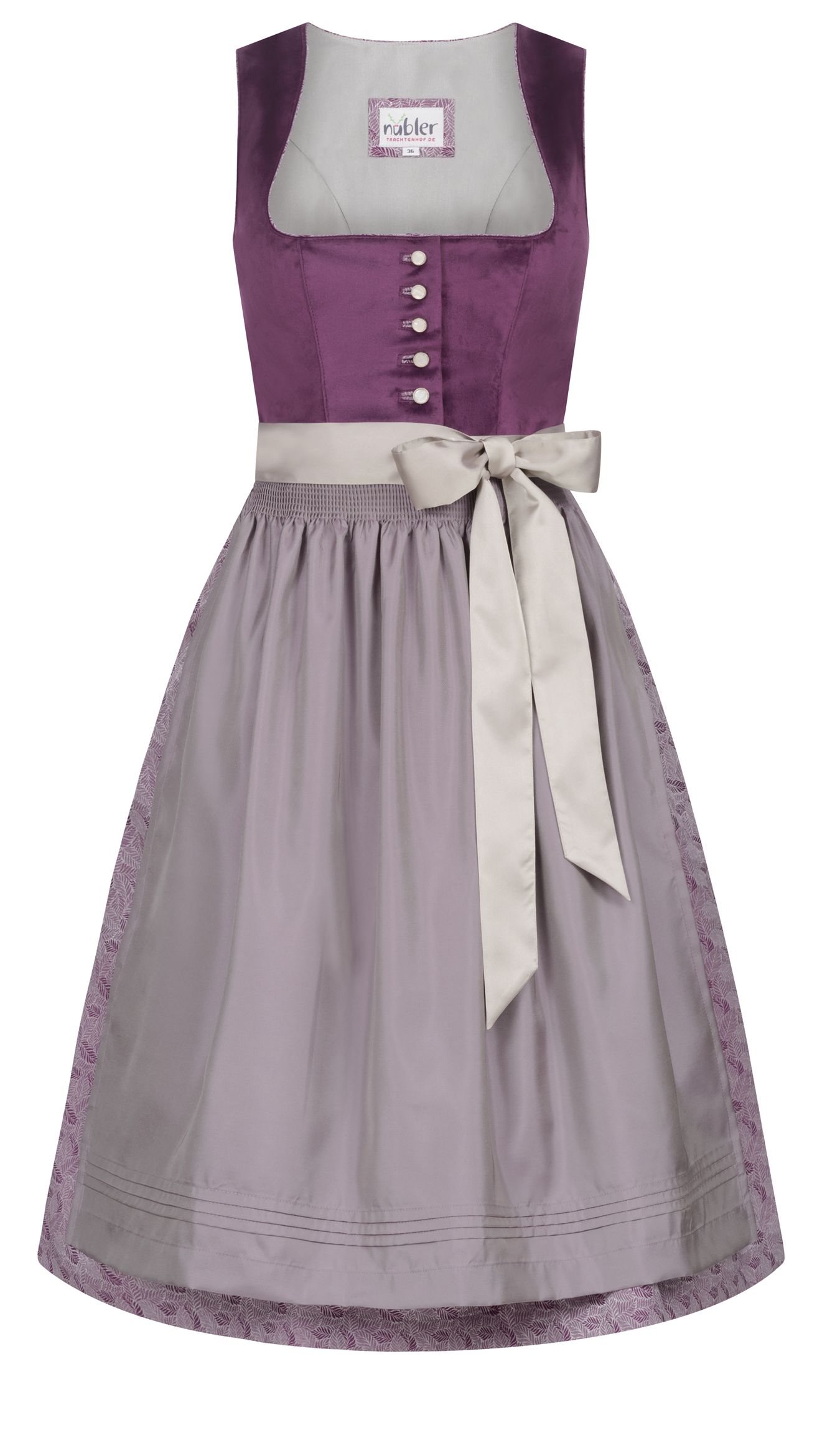 Midi Dirndl Giovanna in Aubergine von Nübler
