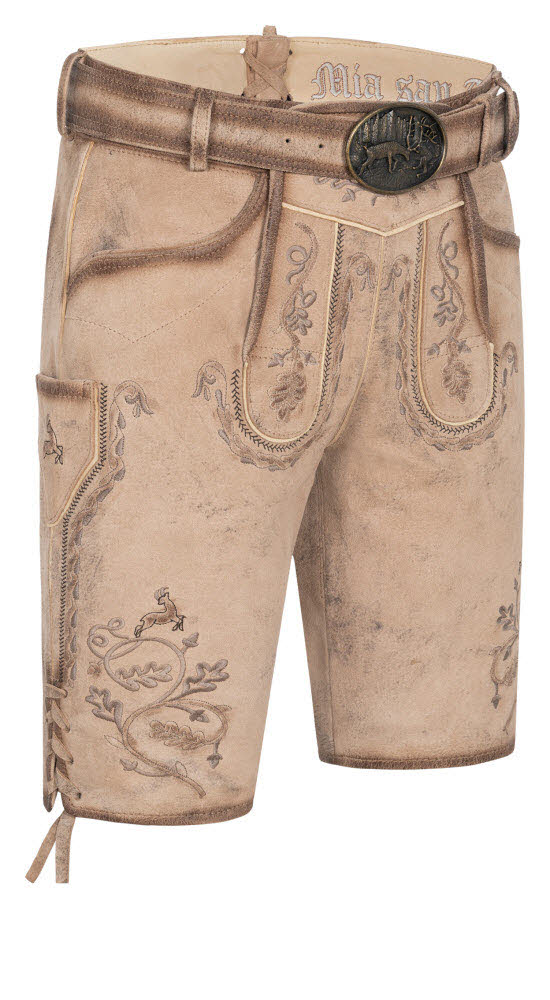Lederhose kurz Torben in Natur von Nübler