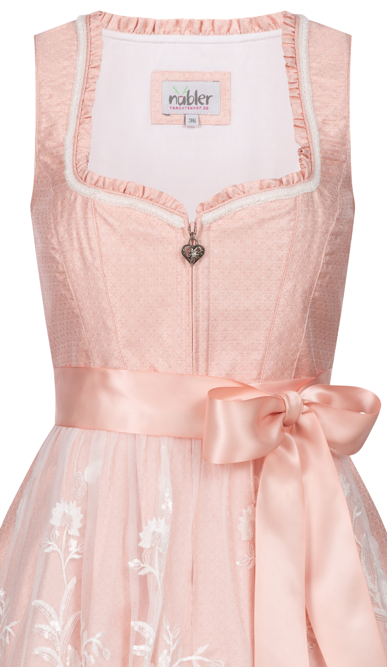 Midi Dirndl Gardi in Peach von Nübler