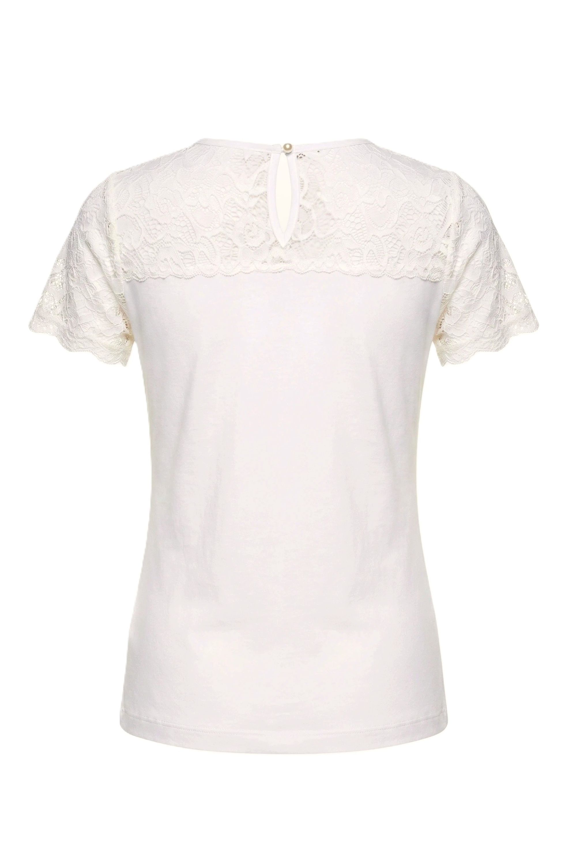Trachtenshirt Kurzarm Bailey Offwhite