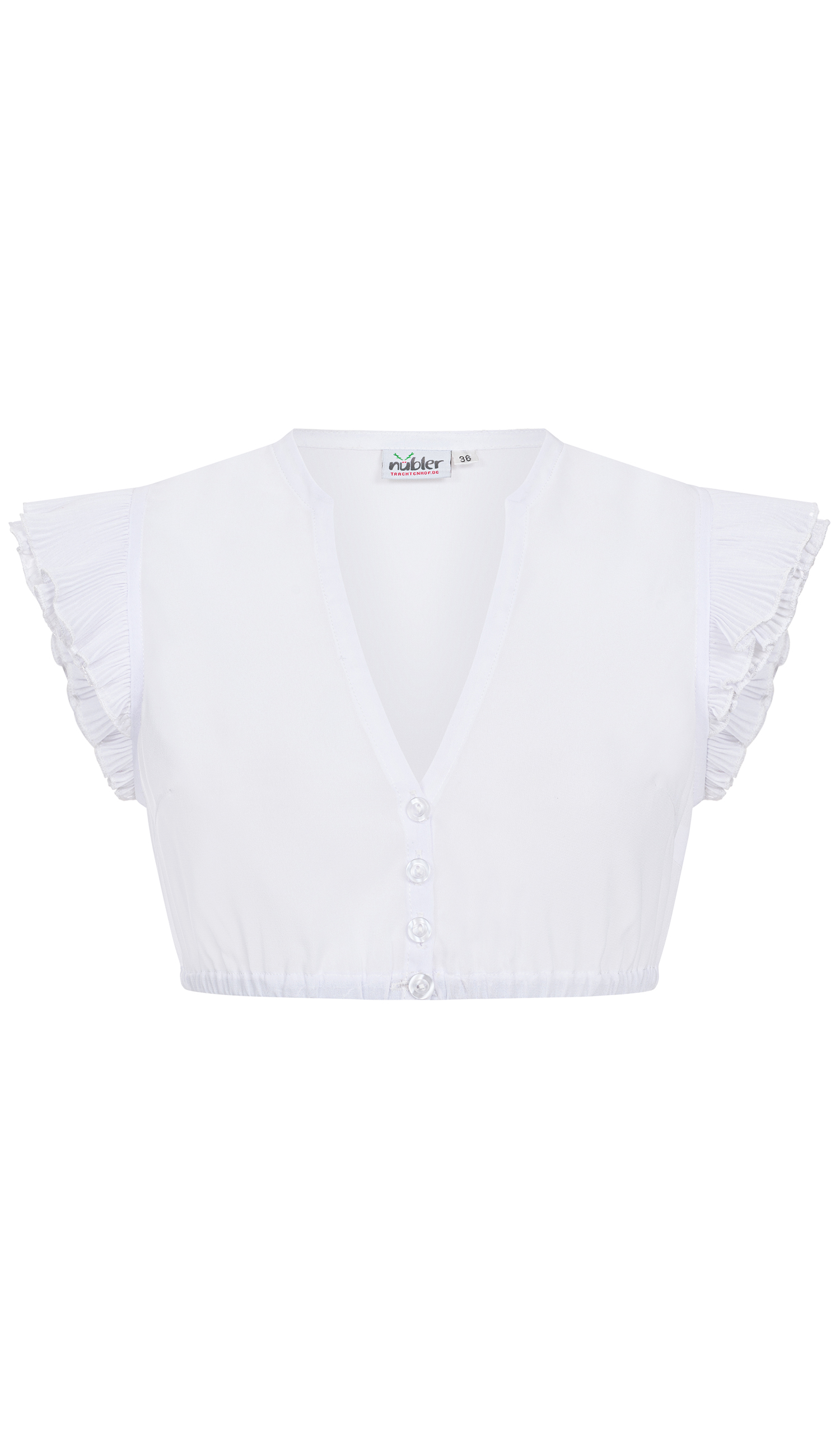 Dirndlbluse Liana in Polarweiß von Nübler