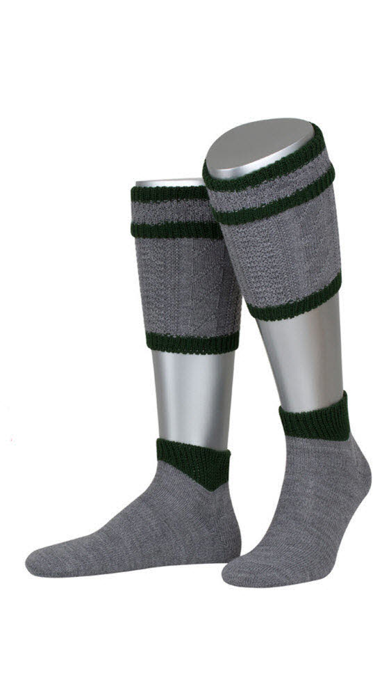 Loferl-Set kurz mit Socken in Grau von Dirks