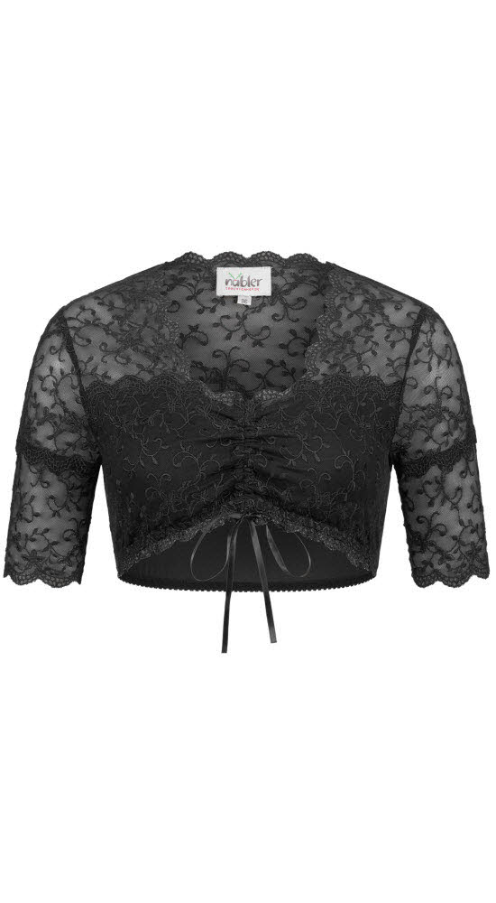 Dirndlbluse Kurzarm Nena in Schwarz von Nübler