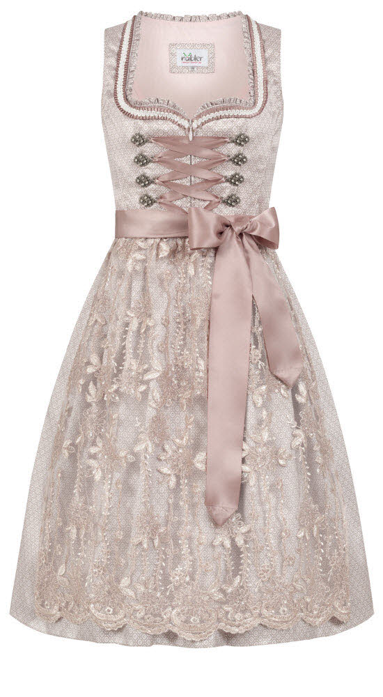 Dirndl Midi Tessa in Taupe von Nübler