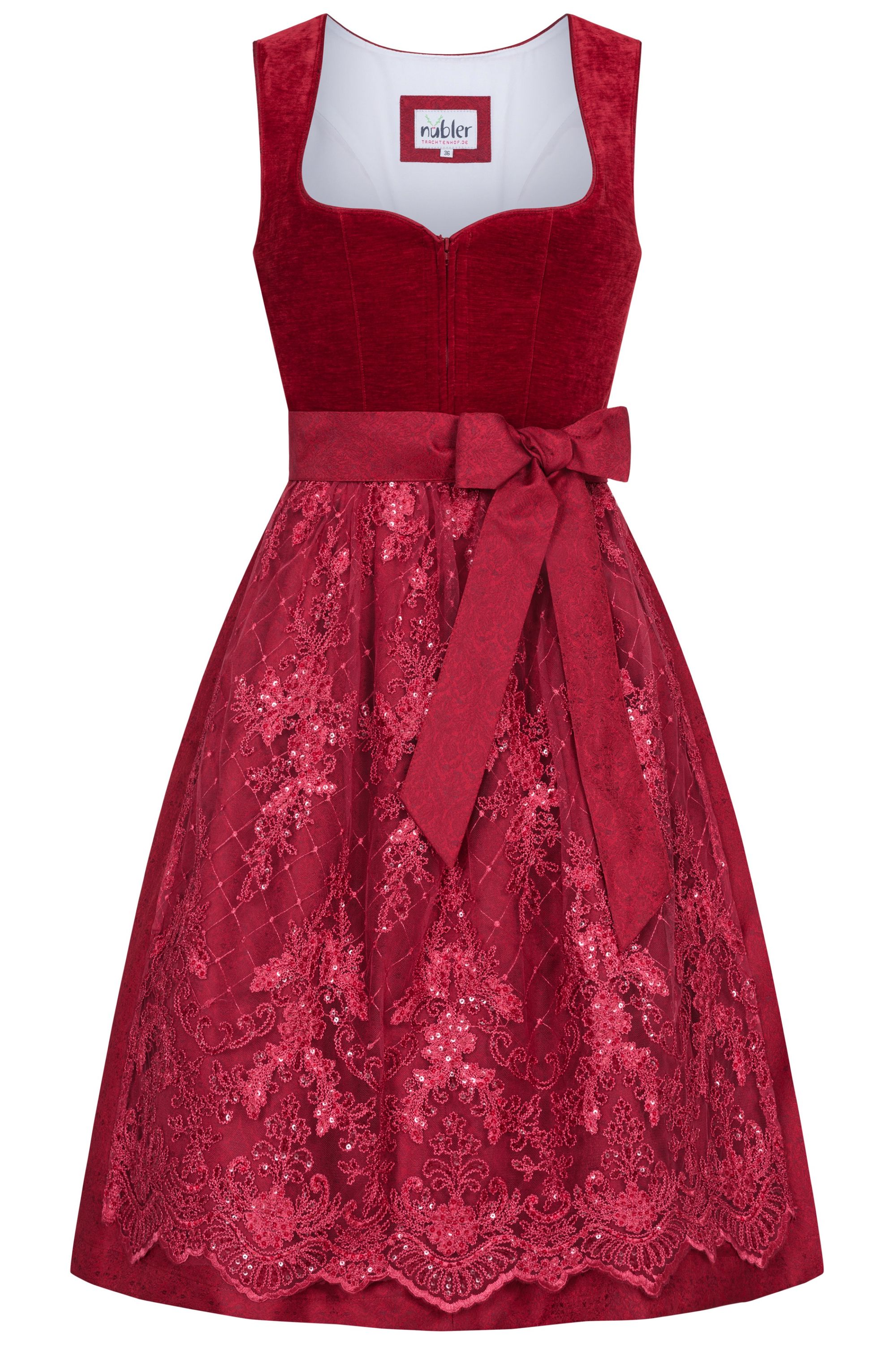 Mididirndl Kira in Rot