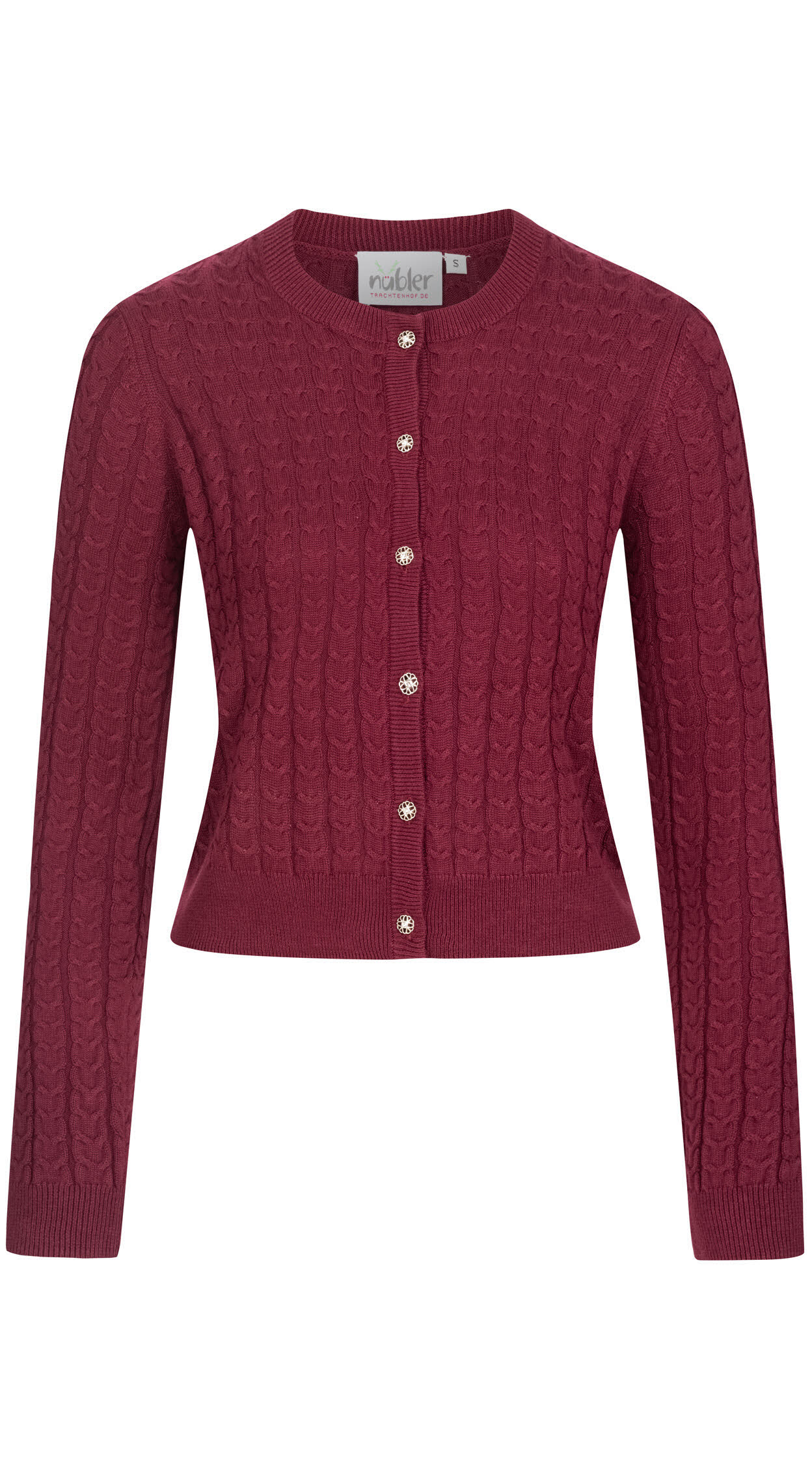 Strickjacke Langarm Sonja in Bordeaux von Nübler