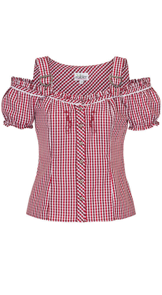 Miederbluse Herta in Rot von Nübler
