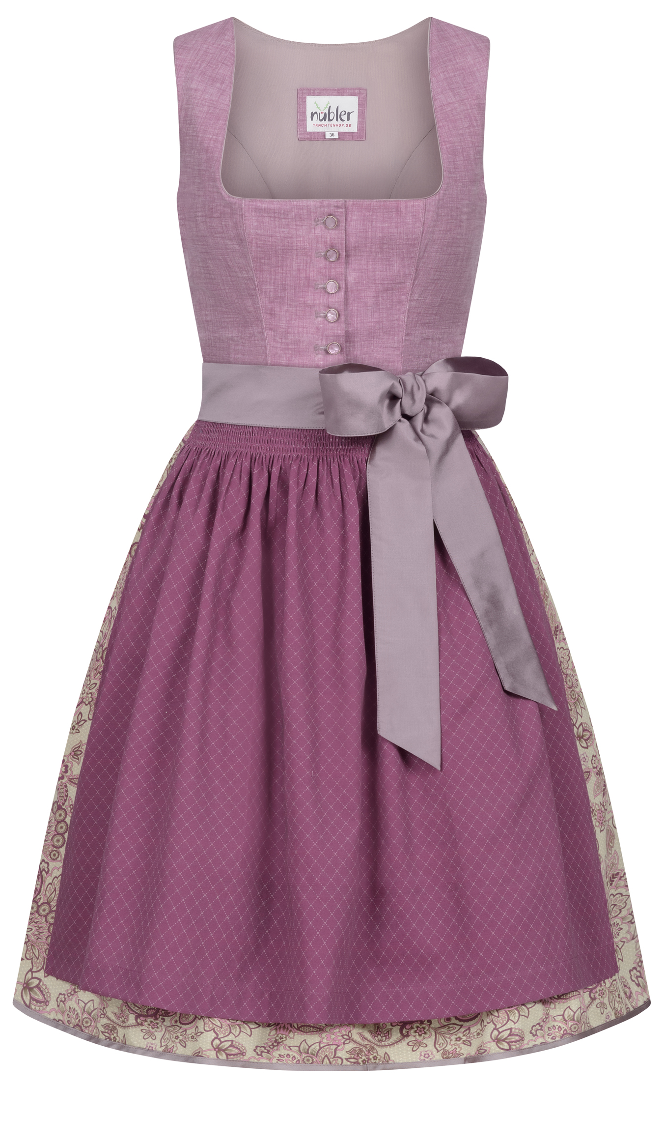 Mididirndl Gina in Flieder von Nübler