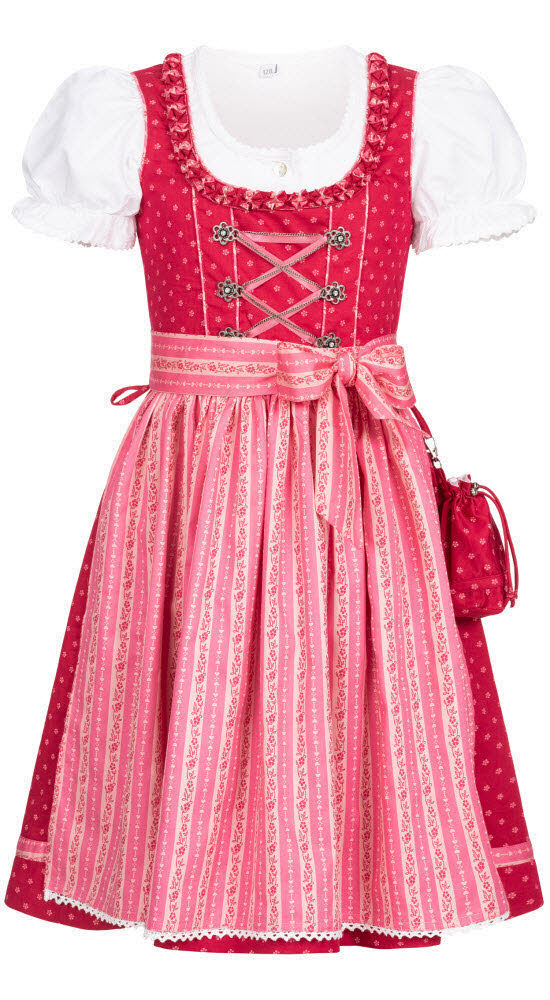 Kinderdirndl Diana in Beere, 3-teiliges Set