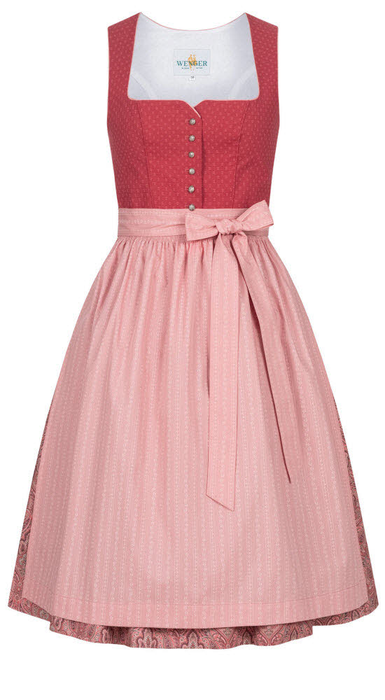 Midi Dirndl Ida in Rosa von Wenger