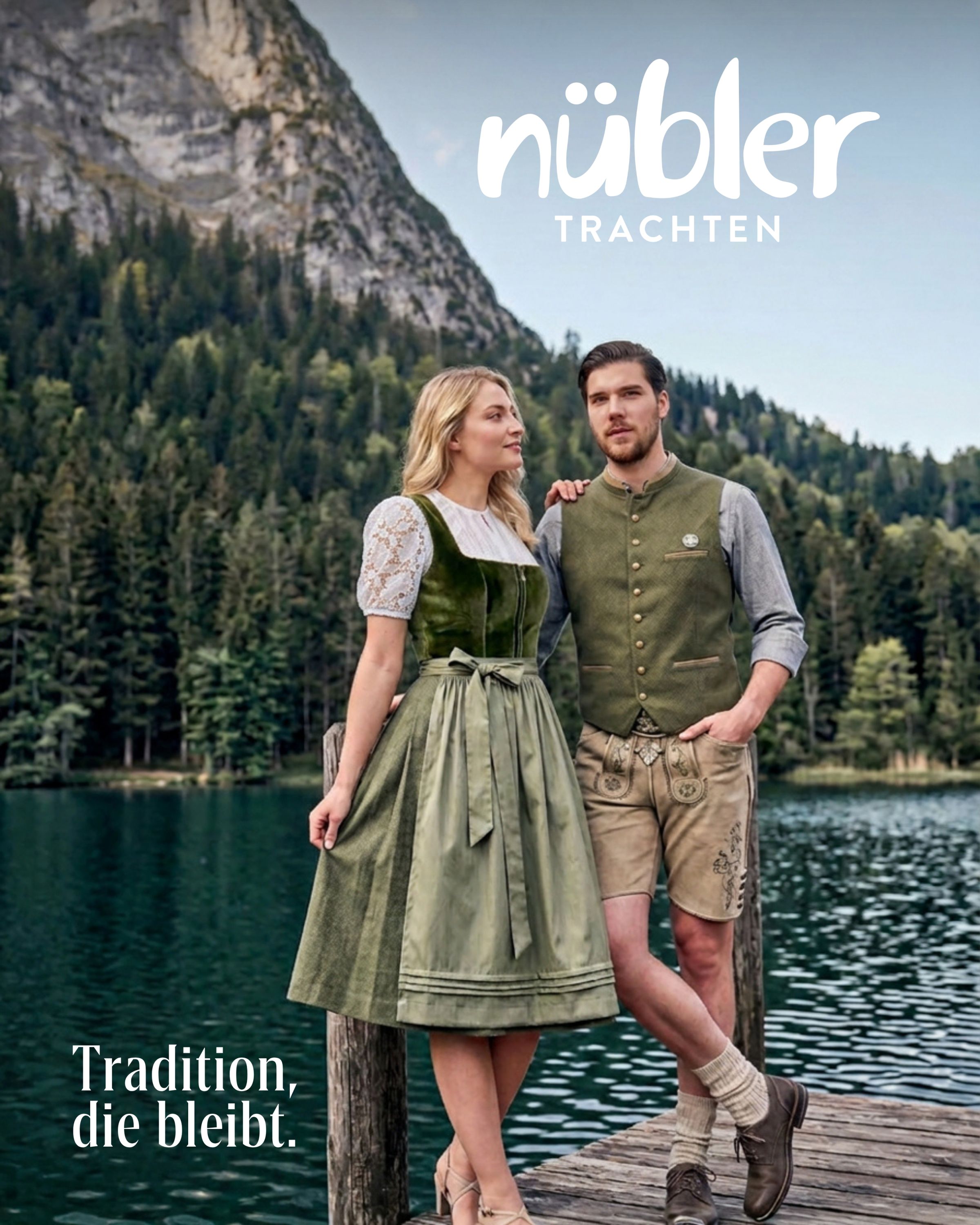 Midi Dirnd Gesr in Bordo von Nübler