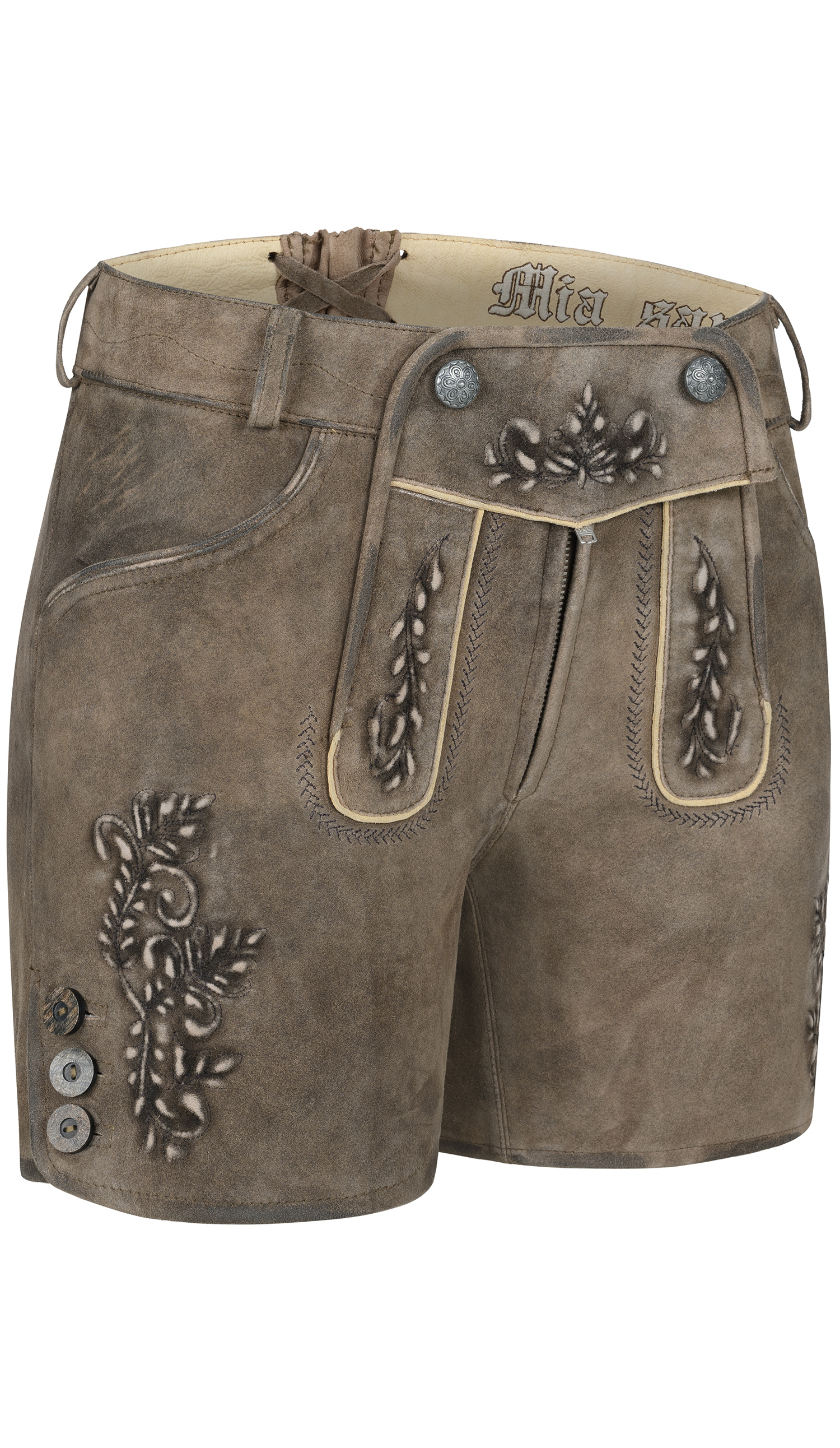 Lederhose Hotpant Valerie Ermine in Braun von Nübler