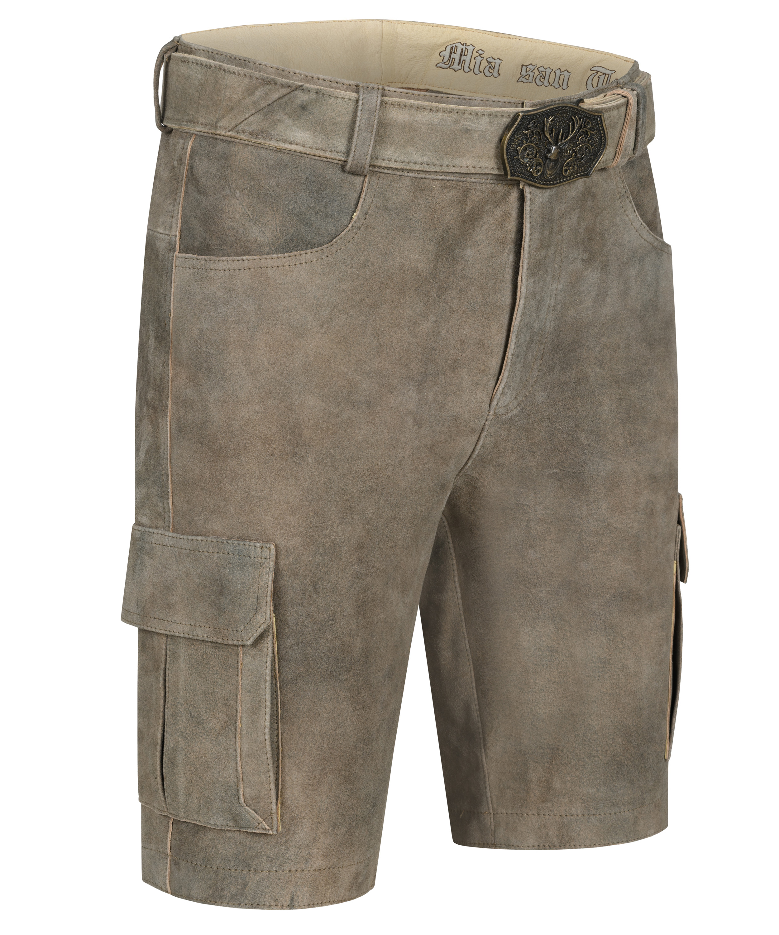 Lederhose Herren kurz Max Mantine in Hellbraun
