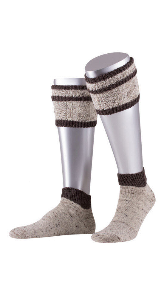 Loferl-Set kurz mit Socken in Natur-Braun von Dirks Loferl-Set kurz mit Socken in Natur-Braun von Dirks