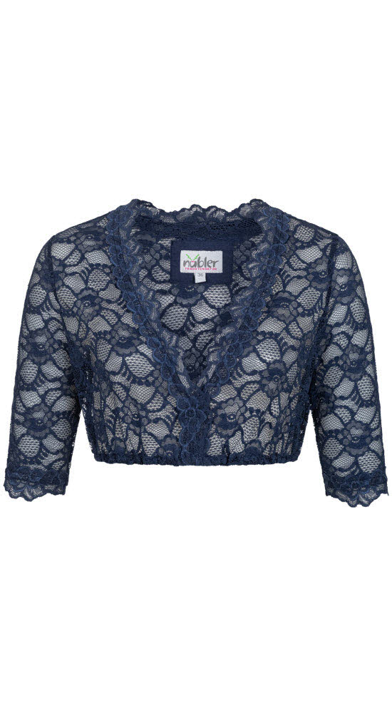 Dirndlbluse 3/4 Arm Laura in Marine von Nübler