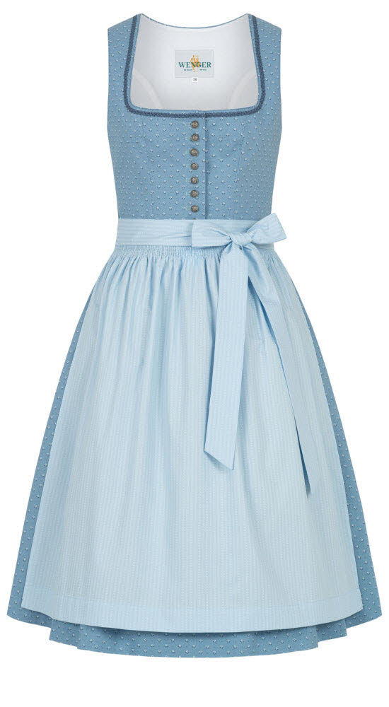 Midi Dirndl Anna in Blau von Wenger