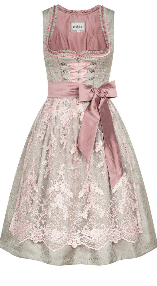 Dirndl midi Rosy in Silber von Nübler