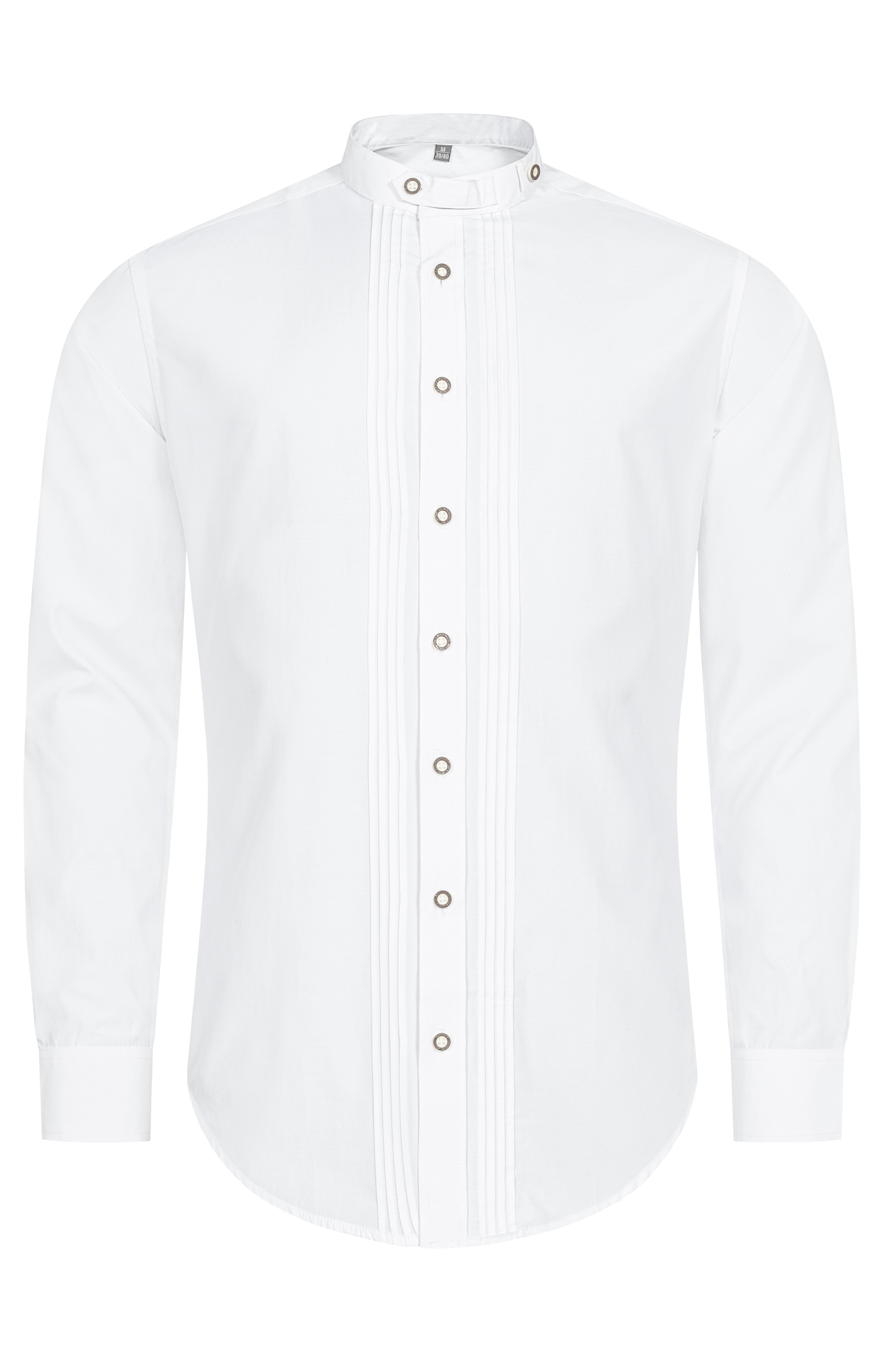 Trachtenhemd Stehkragen Langarm Joshua Extra in Weiß von Nübler