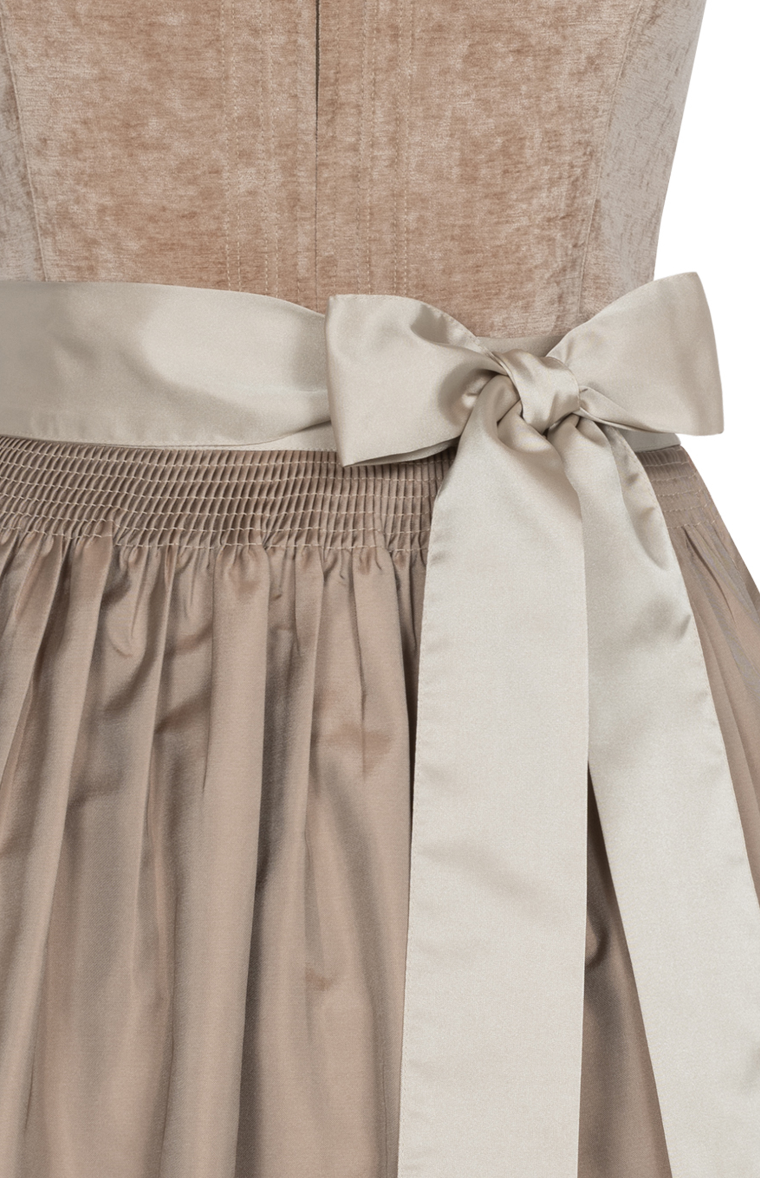 Midi Dirndl Klarissa in Karamellbeige von Nübler