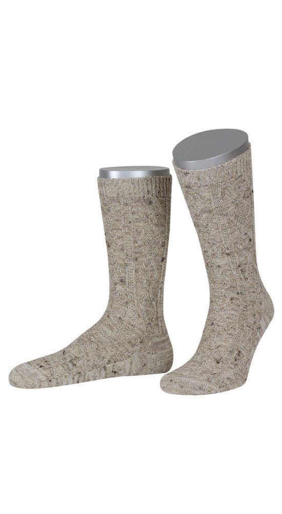 Herren Socken Max in Beige meliert von Dirks Herren Socken Max in Beige meliert von Dirks