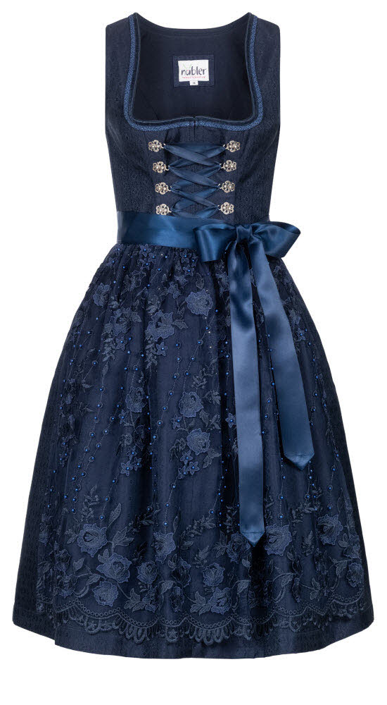 Dirndl midi Gloria in Blau von Nübler